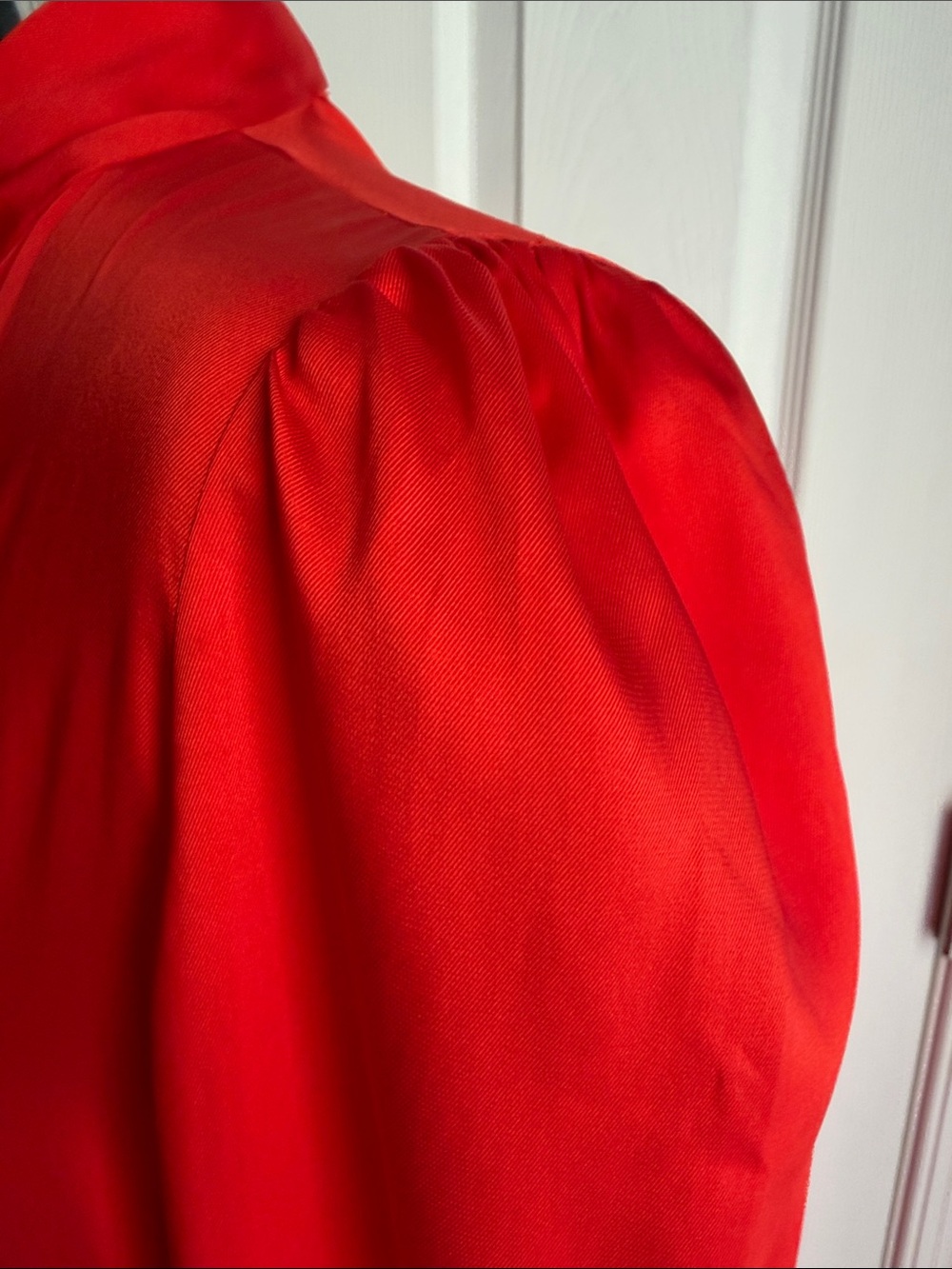 Zara Red Bow-Tie Tiered Maxi Dress Large - Picture 6 of 8